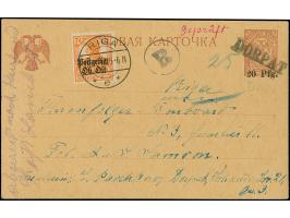 1918, Ganzsachenkarte 20 Pfennig auf 5 Kopeken, sauber mit L1 “DORPAT” mit nebengesetztem handschriftlichem Vermerk “geprüft”