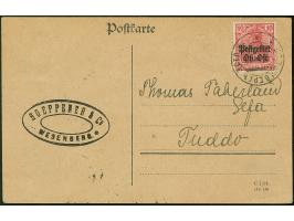 "везенберг&nbsp; эстл 18.11.18" (Wesenberg), russischer DKr., sauber und klar auf Germania 10 Pfennig auf bedarfsgebrauchter 