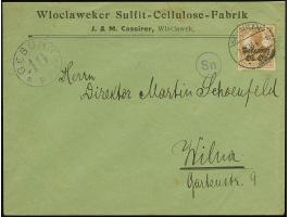 "SCHAULEN&nbsp;*** 2.8.18", klar auf Germania 15 Pfennig auf Bedarfsbrief mit nebengesetztem Zensur-EKr. “Sn” nach Wilna mit 