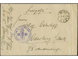 “ZABORZE 24.9.19”, klar auf Feldpostbrief nach Oderberg mit handschriftlichem Absendervermerk "... III. Marinebrigade Pi. Bat