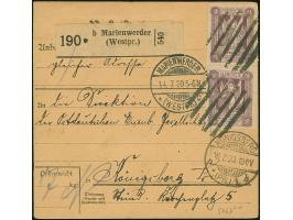 &nbsp;1920, 2. Mailänder Ausgabe 2 Mark, senkrechtes Paar, sauber mit Korkstempel und nebengesetztem Aufgabestempel “MARIENBU