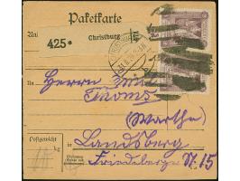 &nbsp;1920, 2. Mailänder Ausgabe 2 Mark, waagerechtes Paar, sauber mit Korkstempel und nebengesetztem Aufgabestempel “CHRISTB