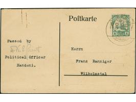 1917, “F.P.O. No. 337 11.JAN.17” auf Kaiseryacht 4 H. mit Wasserzeichen auf Postkarte mit Text und Datierung “Post Handeni 4.