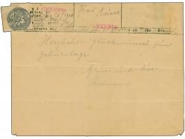 1916, provisorisches Telegramm auf Nachsende-Formular für ein Telegramm aus Mombo vom 8.4.1916 mit rotem L1 “DODOMA” und aufg