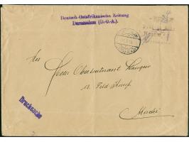 1916, “Rp H. Frei lt. Einn. Nachw. in Daressalam” violetter L4 recht klar mit handschriftlich geändertem Portovermerk von “7½