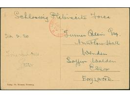 FELDPOST: 1920, Ansichtskarte “Flensburg Marineschule zu Mürwik” mit Absenderangabe “Schleswig Plebiscite Zone”, datiert 24.2