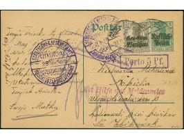 1920, Germania 2½ Pfennig mit Stempel “CZENSTOCHAU 27.9.16” als Zufrankatur auf Ganzsachenkarte 5 Pfennig nach Piotrkow, dort