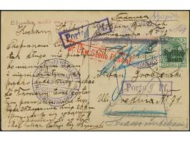 1920, Germania 5 Pfennig mit Stempel “CZENSTOCHAU 17.9.16” auf Bildpostkarte, diese nicht zustellbar, retour gesandt mit groß