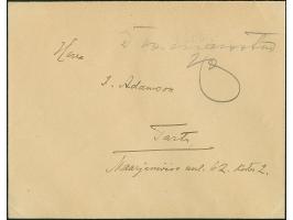 CASH-FRANKINGS: 1918, Dorpat (Tartu), “5 k. makstud” with signature and adjacent straight-line “Tartu” on local letter, fine