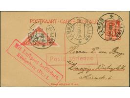 1924, Airmail 15 marka, imperforated, tied by cds. "TALLIN 31 VII 24" to postal stationary 9 marka with airmail to Danzig, ve