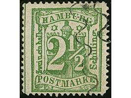 2½ &nbsp;Sch. dunkelolivgrün mit Teilabschlag des Hinrichsen-Maschinenstempels&nbsp;