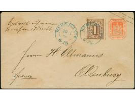 Umschlag 2 Sch. mit Zufrankatur 1 Sch., mit blauem DKr. "HAMBURG ST.P. 20/1 66" nach Oldenburg, mit Ankunftsstempel. Leichte 