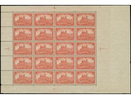 1915, Kriegsdruck 1 M. mit 25:17 Zähnungslöchern im kpl. Bogen mit ca. 6 breitem rechten Rand. Der Bogen ist ohne Gummierung 