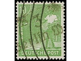 1948, “3/Berlin W 8 a” (Arge 3/5n) auf Arbeiter 10 Pfg., gestempelt mit Fragment eines nicht weiter bestimmbaren Rollstempels