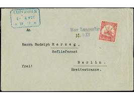 "Neu Langenburg 12.2.13" der zweizeilige Langstempel mit handschriftlich ergänzter Tageszahl, sauber leicht übergehend nebeng