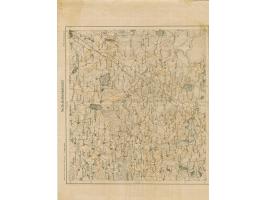 1919, Ear of corn 10 kopek red, imperforated, complete sheet on map U16 Antonpol, mint never hinged, folded three times verti