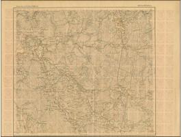 1919, Ear of corn 10 kopek red, imperforated, complete sheet on map Q16 Groß Salwen, mint never hinged, folded once verticall