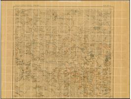 1919, Ear of corn 10 kopek red, perforated, complete sheet on map R14 Erlaa, mint never hinged, some minor perf separations, 