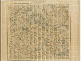 1919, Ear of corn 10 kopek red, perforated, complete sheet on map U17 Puscha, mint never hinged, some minor perf separations,