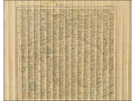 1919, Ear of corn 10 kopek red, perforated, complete sheet on map M15 Doblen, mint never hinged, some minor perf separations,