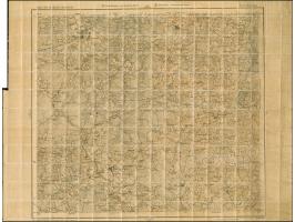 1919, Ear of corn 10 kopek red, perforated, complete sheet on map K19 Retowo, mint never hinged, some minor perf separations,