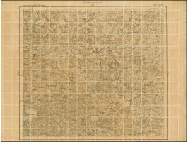 1919, Ear of corn 10 kopek red, perforated, complete sheet on map K17 Siady, mint never hinged, some minor perf separations, 