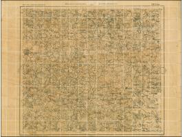 1919, Ear of corn 10 kopek red, perforated, complete sheet on map K18 Telsze, mint never hinged, some minor perf separations,