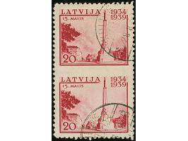 1939, Fifth anniversary of the re-birth of authoritarian government 20 s. carmine-rose, vertical pair imperforated in between