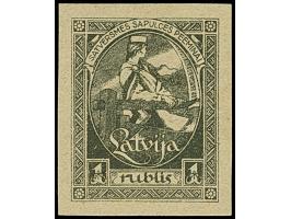 1920, First Constitution Assembly 1 rubel black on ordinary paper, without gum, fine