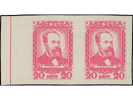 1936, Writers and Poets 3-35 santimi, archive proofs, imperforated horizontal pairs, without gum, scarce, fine