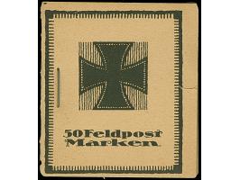 1914/18, Markenheftchen mit 50 roten Feldpost-Vignetten, &nbsp;welche für alle Sendungen zum und vom Feldheer anzubringen war