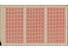 1921, Germania 40 Pfg., kpl. Markenheftchenbogen mit allen Rändern, postfrisch, senkrecht ein mal gefaltet, im Rand mit Fehls