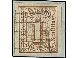 1 Sch. braun, allseits breitrandig mit kreuzweise aufgesetzten Strichstempel. Tadellos. Fotoattest Dr. Mozek BPP (2026)