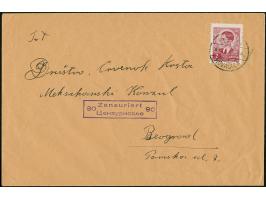 1941, König Peter II. 2 Dinar, sauber mit Stempel “KOVACICA 25.V.41” auf Brief mit nebengesetztem Zensur-Ra2 “Zensuriert 90” 