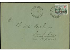 PANTSCHOWA-PROVISORIUM: Handstempelaufdruck “POST PANTSCHOWA” auf Jugoslawien Tuberkulosebekämpfung 1 Dinar, mit Stempel “PAN