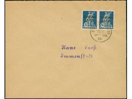 1920, Bayern-Abschied 30 Pfg., ungezähntes waagerechtes Paar, sauber mit Stempel auf Blanko-Brief, tadellos, inenn sign. Infl