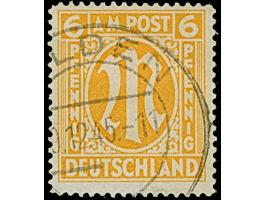 1945, Englischer Druck, 6 Pfg., gez. L14½, farbfrisch und gut gezähnt, sauber gestempelt “HILDEN 9.12.45”, tadellos, sign. He