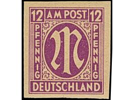 1945, Deutscher Druck, Probedrucke auf Bremer Papier, 12 Pfg. ungezähnt, postfrisch, tadellos, sign. Klink und Dr. Wittmann s