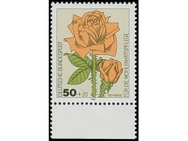 1982, Gartenrosen 50 Pfg. mit Abart "Farbe Rot (in Blüten) fehlend", postfrisch, tadellos, Fotoattest A. Schlegel BPP (2007)