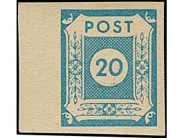 1945, Ziffer 20 Pfg. lebhaftpreußischblau, postfrisch, zarte Fingerspuren, sonst tadellos. Unsigniert, Fotoattest Dr. Jasch B