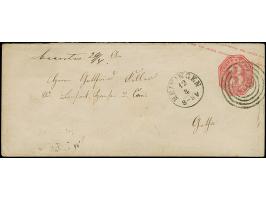 1865, Umschlag 3 Kr. rosa im Damenformat mit leicht aufgesetzter Nr. "258" und sauber nebengesetztem Fingerhutstempel "MEININ