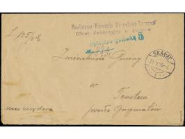 1920, Official letter used from “SKALAT 21.II.1920”, sent from the district command for supplies in Tarnopol / registration o