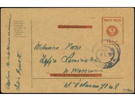 1918, Postal stationery card 15h., type I, paper x, used with cds. “LUBLIN 8.I.19” to Warsaw, fine, scarce, signed Korszen an