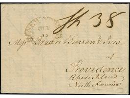 1798, folded entire with full contents from St Petersburg to Providence, Rhodes Island, endorsed on the flap “Forwarded by Cl