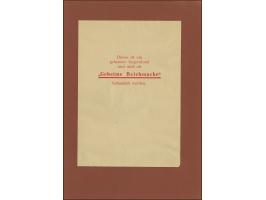 1944, Vorlagebuch mit grauem Leineneinband, mit Kordel gebunden, die Einbandseiten unbeschriftet, danach folgende Seiten auf 