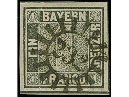 1849, 1 Kr. schwarz, Platte 1, gleichmäßig sehr breitrandig geschnitten mit Zwischenlinien und vom unteren Bogenrand, sauber 