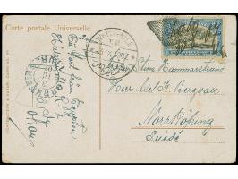 1900, 25 c. light blue/black with manuscript “LADO 30-8-07”, additionally tied by Khartum retta obliterator to postcard to No