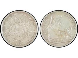 SCHWEIZ: 1867, 5 Franken, Schwyzer Kantonalschützenfest, 24,68 gr., 835/1000, sehr schöne Silbermünze