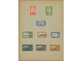 1917, The original PTT gift booklet for minister including Mount Sinai set of six, mounted on pages including other stamps, p