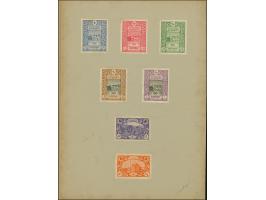 1917, The original PTT gift booklet for minister including Mount Sinai set of six, mounted on pages including other stamps, p